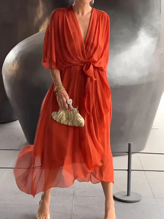 Sofie™ | Tijdloze Wrap Midi Jurk