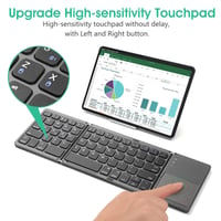 Opvouwbaar Bluetooth-toetsenbord - inc. touchpad