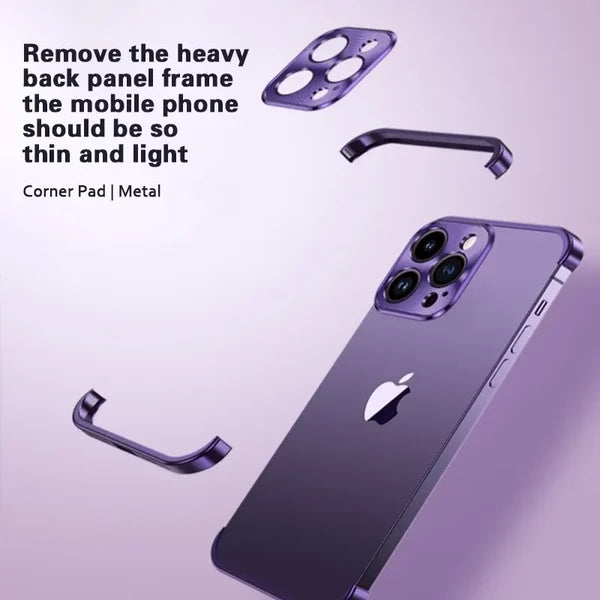 Metalen hoekjes - iPhone hoesje - Vandaag 1+1 Gratis!