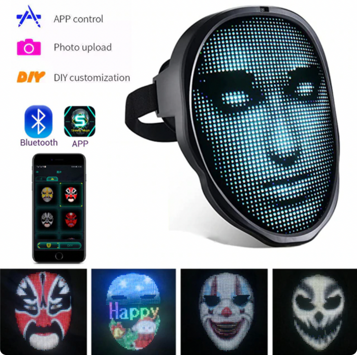 Haunting Halo™ LED Smart Masker - Verander van personage! - USB oplaadbaar